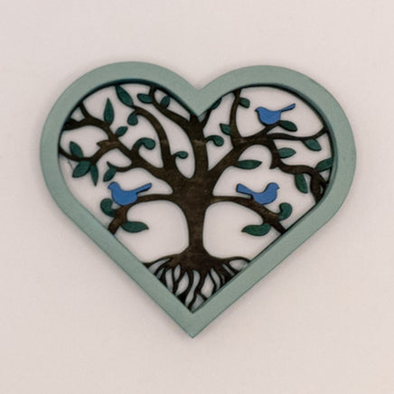 Handmade Tree of Life Wood Refrigerator Magnet Laser Cut & hand painted - Garden Plant Lover Gift - Sprouting Expressions