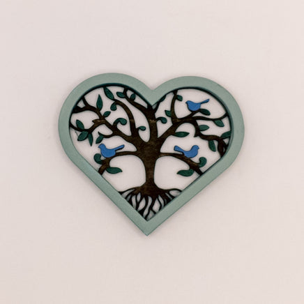 Handmade Tree of Life Wood Refrigerator Magnet Laser Cut & hand painted - Garden Plant Lover Gift - Sprouting Expressions
