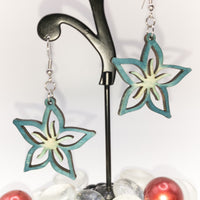Flower Handmade Laser Cut drop earrings Floral design with stainless steel - Sprouting Expressions