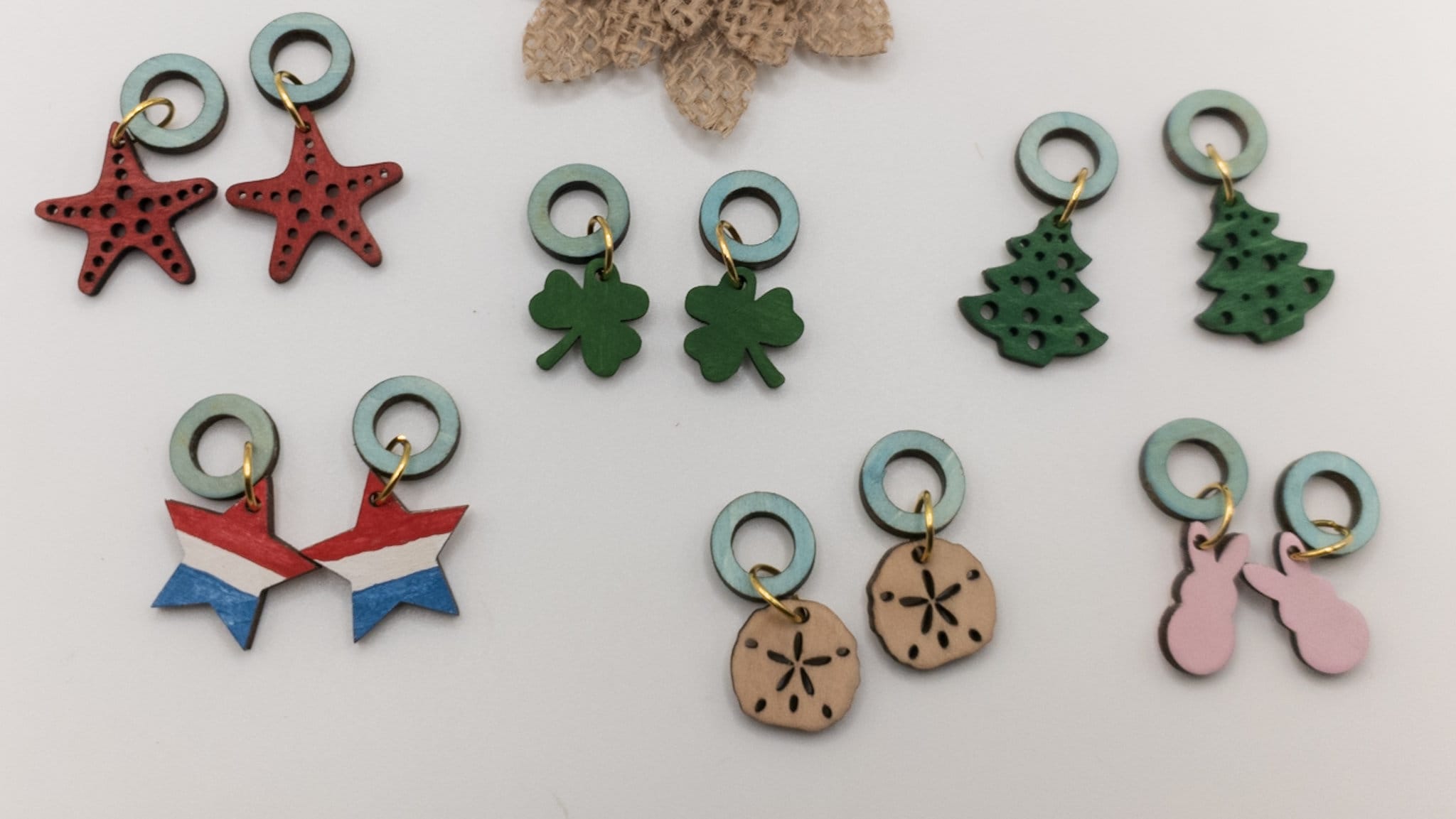 Handmade Laser Cut wood dangle Interchangeable charms charms only