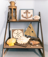 Crab, Seahorse, Flip Flops - Coastal Beach Mini Signs - Wooden Shiplap layered home decor - tier tray display-wall mount - Ocean Lover Gift