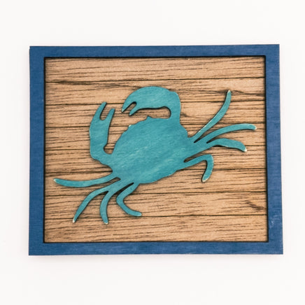 Crab, Seahorse, Flip Flops - Coastal Beach Mini Signs - Wooden Shiplap layered home decor - tier tray display-wall mount - Ocean Lover Gift - Sprouting Expressions
