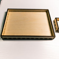 Small farmhouse display tray set - laser cut wood - DIY - Sprouting Expressions