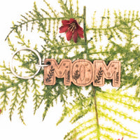 Mom floral wooden Keychain - 2 styles laser cut and engraved - Sprouting Expressions