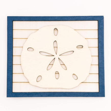 Sand Dollar, Shell or Starfish - Coastal Beach Mini Signs - Wooden Shiplap layered home decor - tier tray display or wall mount - Sprouting Expressions