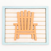 Adirondack Chairs  - Coastal Beach Mini Signs - Wooden Shiplap layered home decor - tier tray display or wall mount - Ocean Lover Gift - Sprouting Expressions