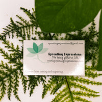 Walnut Lotus Flower Business Card Holder - Desk Card Holder - Floral Mandala Gift for office - Sprouting Expressions