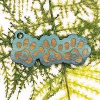 Wooden Keychain Mom Dad Pet parents gift - Fur Babies pawprints for Mother's and Father's Day