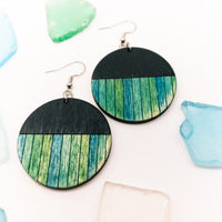 Sun And Sea Ombre collection Round Earrings - Handmade Laser Cut jewelry - Dangle earrings - Beach Lover Gift - Sprouting Expressions