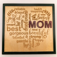 Mother's Day word art Wall hanging - Wooden layered home decor - Give Mom a gift that tells her how special she is. - Sprouting Expressions