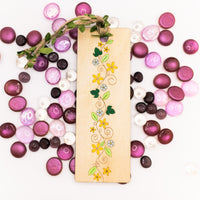 Floral Engraved wooden book mark - Bookmark gift for a book club or book worm. Personalization available. - Sprouting Expressions