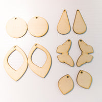 DIY Earring Making Kit, wooden blanks for sublimation earrings and paint pour art, earring components included