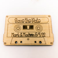 Refrigerator Magnet, Retro Magnet, Cassette Tape, Save the Date, Party Favor, Personalized Magnet