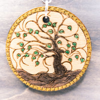 Dangle earrings, Tree of Life earrings - Hand made jewelry, Laser Cut wood - Lightweight jewelry Gift