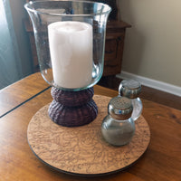 Wooden Riser, Plant Pedestal, Candle Stand, Round Tray, Cake Stand - Laser cut and engraved