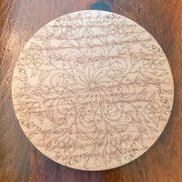 Wooden Riser, Plant Pedestal, Candle Stand, Round Tray, Cake Stand - Laser cut and engraved