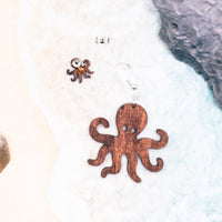 Mommy and me Octopus earring set, cute beach earring set, tiny stud earrings and dangle earrings, Ocean Lover Gift