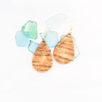 Weathered Wood Dangle earrings - Hand made jewelry, Laser Cut wood - Barn Wood, Drift wood - 3 styles