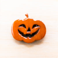 Halloween Pumpkin Stud Earrings, Jack o' Lantern stud earrings, tiny stud earrings, carved pumpkin