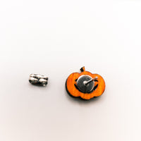 Halloween Pumpkin Stud Earrings, Jack o' Lantern stud earrings, tiny stud earrings, carved pumpkin