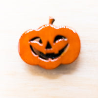 Halloween Pumpkin Stud Earrings, Jack o' Lantern stud earrings, tiny stud earrings, carved pumpkin