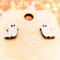 Halloween Ghost Stud Earrings,  Halloween Jewelry, tiny stud earrings, friendly spook