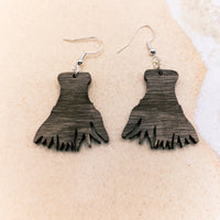 Hula Girl Dangle earrings - Hand made jewelry, Laser Cut wood - Summer Gift, Summer Jewellery