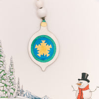 Christmas Tree Ornament Set, Wooden Ornament reminiscent of Grandparent's vintage glass ornaments, Gift Tag