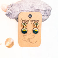 Sand and Surf Stud Earrings, Beach cute stud earring set, tiny stud earrings, Ocean Lover Gift