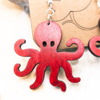 Mommy and me Octopus earring set, cute beach earring set, tiny stud earrings and dangle earrings, Ocean Lover Gift