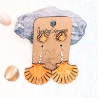 Mommy and me Seashell earring set, cute beach earring set, tiny shell stud earrings and dangle earrings, Ocean Lover Gift