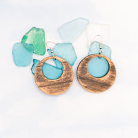 Weathered Wood Dangle earrings - Hand made jewelry, Laser Cut wood - Barn Wood, Drift wood - 3 styles