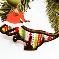 T Rex Ornament, Acrylic Ornament, Dinosaur Christmas Ornament, Laser Cut Ornament, Cute Christmas Dinosaur