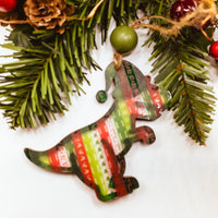 T Rex Ornament, Acrylic Ornament, Dinosaur Christmas Ornament, Laser Cut Ornament, Cute Christmas Dinosaur