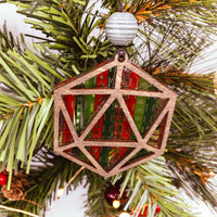 DND ornament, D20 Ornament, Wood and Acrylic Ornament, Optional Sword Merry Critmas 2022, Laser Cut Ornament, Round Ornament, Gamer Gift