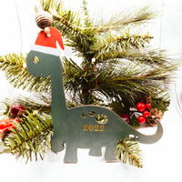 Dinosaur Christmas Ornament, Longneck Brontosaurus Ornament, Personalized Ornament, Laser Cut Ornament, Cute Christmas Dinosaur