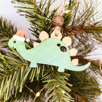 Dinosaur Christmas Ornament, Stegosaurus Ornament, Personalized Ornament, Laser Cut Ornament, Cute Christmas Dinosaur