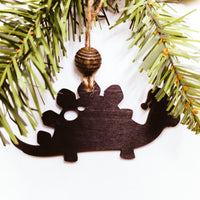 Dinosaur Christmas Ornament, Stegosaurus Ornament, Personalized Ornament, Laser Cut Ornament, Cute Christmas Dinosaur