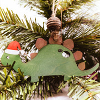 Dinosaur Christmas Ornament, Stegosaurus Ornament, Personalized Ornament, Laser Cut Ornament, Cute Christmas Dinosaur