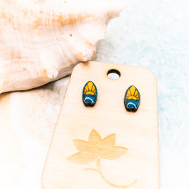 Surfboard Stud Earrings, Beach surfing stud earrings, tiny stud earrings, Ocean Lover Gift