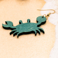 Mommy and me Crab earring set, cute beach earring set, tiny blue crabs stud earrings and dangle earrings, Ocean Lover Gift