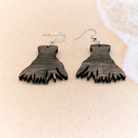 Hula Girl Dangle earrings - Hand made jewelry, Laser Cut wood - Summer Gift, Summer Jewellery