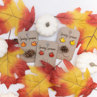 Fall Leaves Stud Earrings, Autumn stud earrings, tiny stud earrings, Maple Leaf