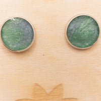 Minimalist Round Dot Stud Earrings Unisex Round Circle Coin Design, Geometric, Resin Jewelry