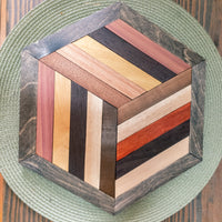 Table centerpiece, Wooden Riser, Plant Pedestal, Candle Stand, Round Tray, Trivet or Coaster - Exotic Wood