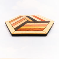 Table centerpiece, Wooden Riser, Plant Pedestal, Candle Stand, Round Tray, Trivet or Coaster - Exotic Wood