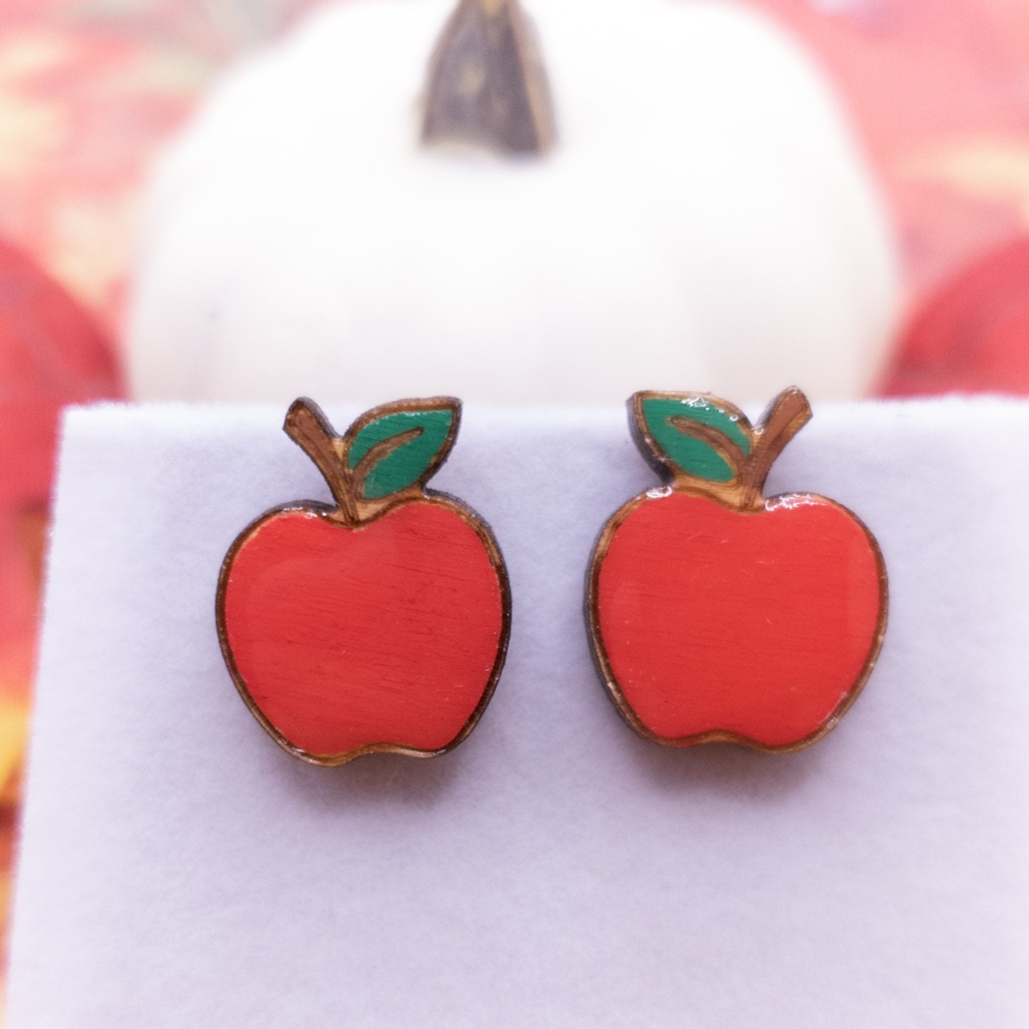 Apple Stud Earrings BTS Back to School stud earring set tiny stud ea Sprouting Expressions