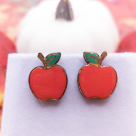 Apple Stud Earrings, BTS Back to School stud earring set, tiny stud earrings, Teacher Gift