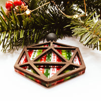 DND ornament, D20 Ornament, Wood and Acrylic Ornament, Optional Sword Merry Critmas 2022, Laser Cut Ornament, Round Ornament, Gamer Gift