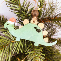 Dinosaur Christmas Ornament, Stegosaurus Ornament, Personalized Ornament, Laser Cut Ornament, Cute Christmas Dinosaur